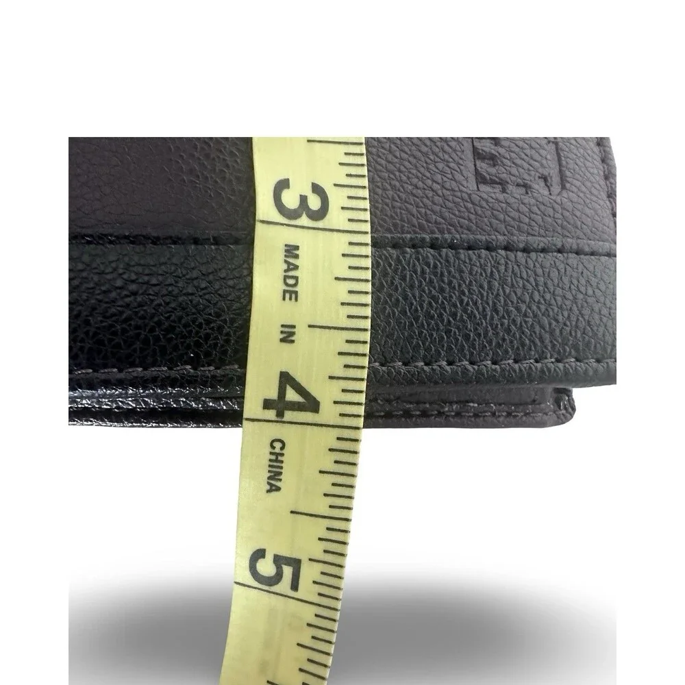 Bobson International Luxury Black Pebbled Leather Bofold mens wallet unused